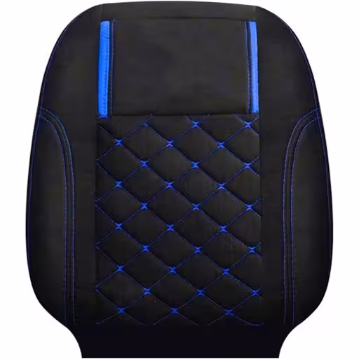 خرید روکش صندلی پژو 206 سوشیانت جودون مدل دیسکی مشکی دوخت آبی 4 تیکه | اتوموبی