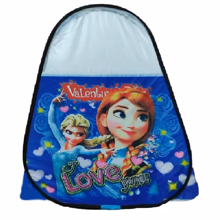 خیمه و چادر بازی کودک طرح انا و السا فروزن چادرکودک کلبه دخترانه ابی سیسمونی کد5