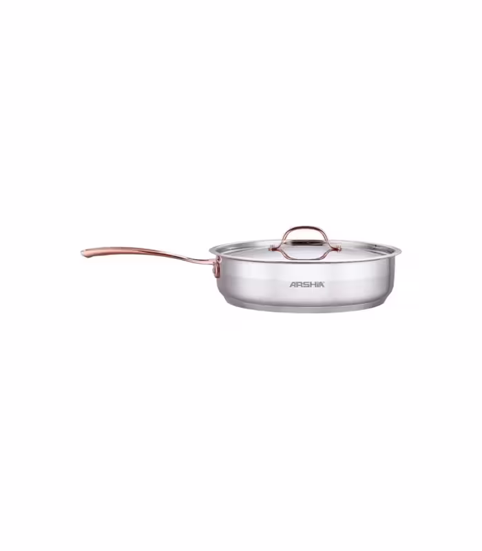 تابه تک دسته، سایز 24 سانتی‌متر، جنس استیل، دسته مسی، مدل SS014-2979