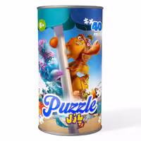 پازل 40 تکه کارتون زیر مسیر چوبی