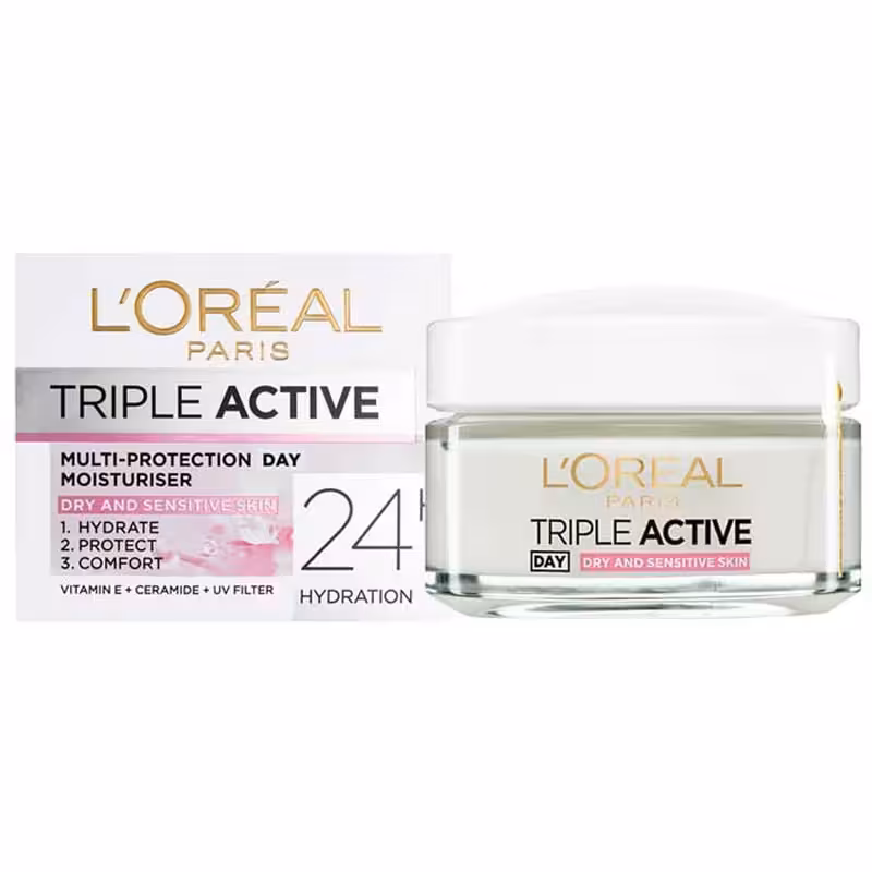 کرم روز سه کاره لورآل مدل تریپل اکتیو 50میل