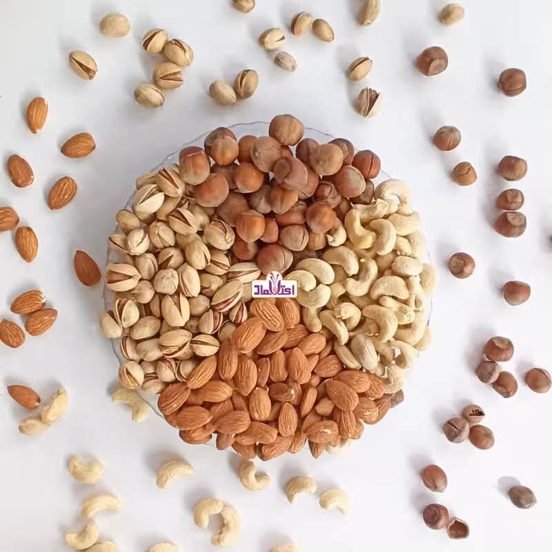 آجیل چهار مغز خام 250 گرمی اعتماد تازه (تخفیف ویژه)