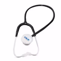گوشی پزشکی دو طرفه دولوکس استیل MDF مدل 777 رنگ سفید با شلنگ مشکی