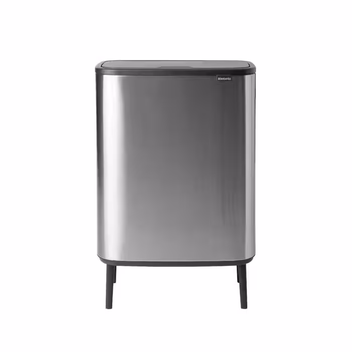 سطل زباله لمسی برند Brabantia هلند مدل BO FPP با ظرفیت 60 لیتر، رنگ استیل مات، کد BRA 130267