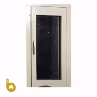 درب لولایی آسانسور طرح شیشه ای