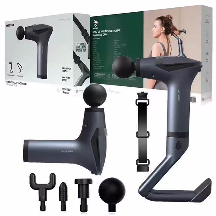 ماساژور تفنگی دسته دار Green lion massage gun GMG-05 multifunctional