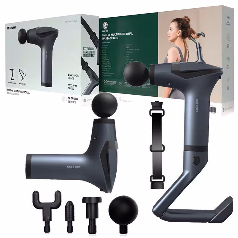 ماساژور تفنگی دسته دار Green lion massage gun GMG-05 multifunctional