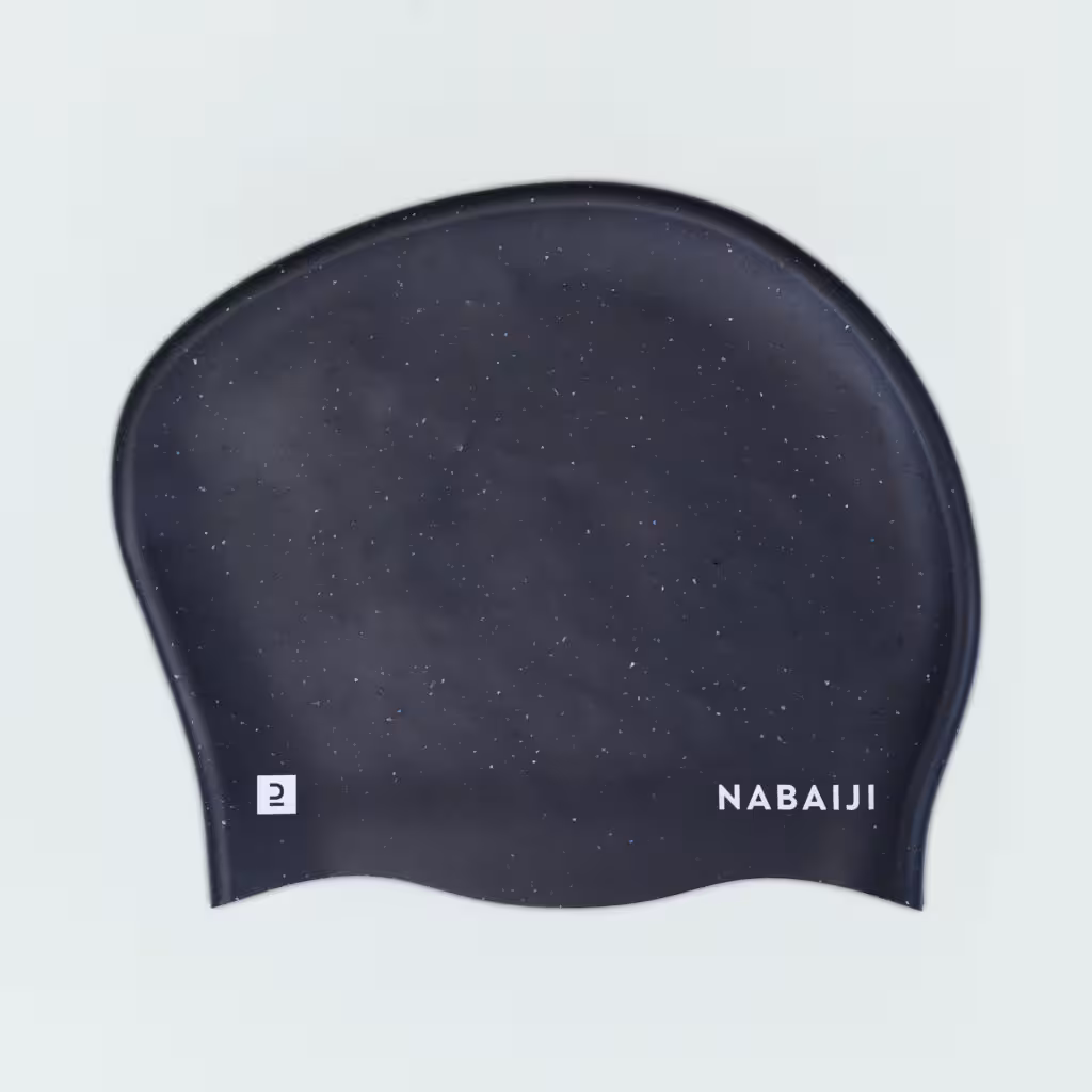 کلاه شنا نابایجی – دکتلون Nabaiji Silicone Swimming Cap – Suitable for Long Hair – Black – 500