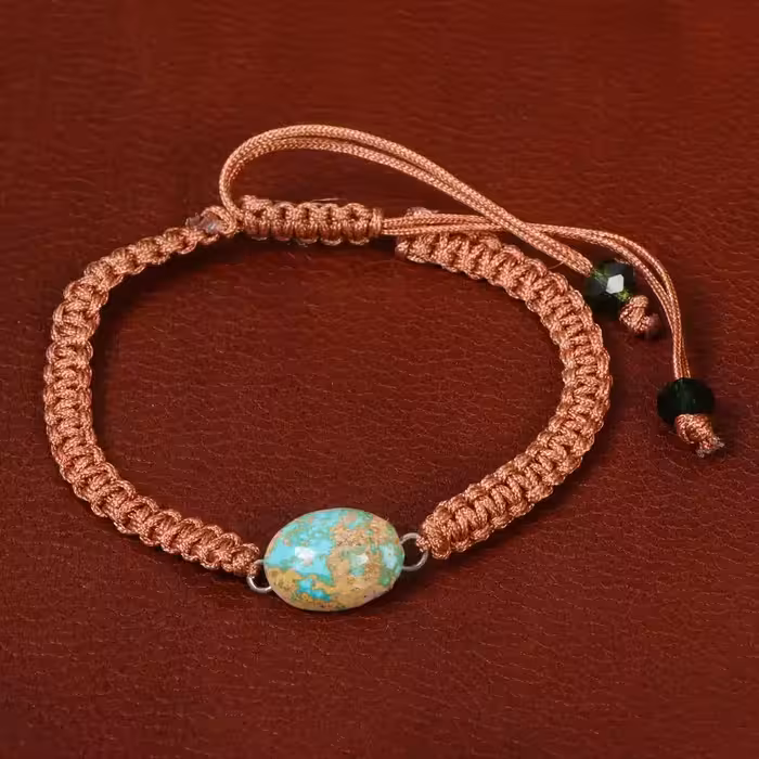 دستبند فیروزه زنانه کد 30520 - جواهری مشاهیر