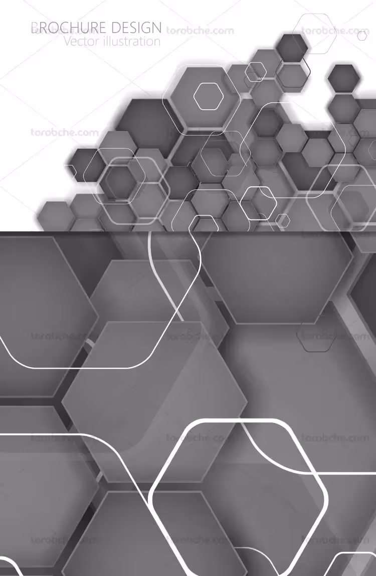 وکتور بکگراند شش ضلعی انتزاعی مشکی | گرافیک با طعم تربچه