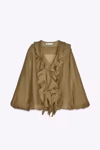 پیراهن زنانه زارا ZW COLLECTION RUFFLED SHIRT | تهران زارا TehranZara