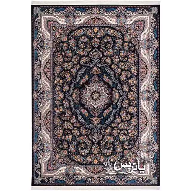 فرش پاتریس مهتاب سرمه‌ای 1200 شانه