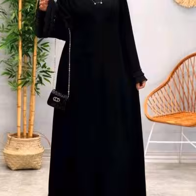 مانتو عبایی آستین پلیسه کد 97066