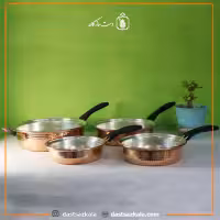 سرویس ماهیتابه مسی زنجان دسته دار  کد PA-25