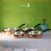 سرویس ماهیتابه مسی زنجان دسته دار  کد PA-25
