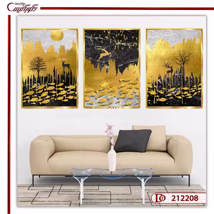 تابلو دکوراتیو سه تکه مدرن L212208