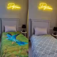 لحاف یک نفره طرح پرنده و چهار خونه