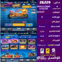 اکانت کلش رویال لول 14 تعداد کارت مکس 7 تعداد جم 1215 تغییرنام 500 کد 26229
