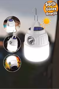 چراغ قوه دکوراتیو کمپ با انرژی خورشیدی و شارژی - 4543