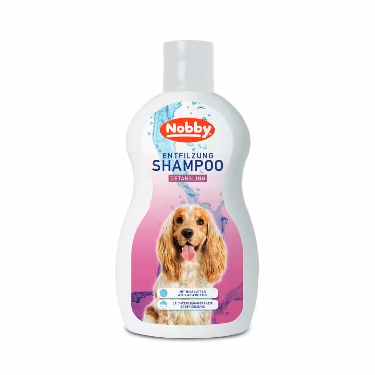 شامپو سگ برند نوبی Nobby مخصوص موهای فر و گره خورده حجم 300 میلی لیتر