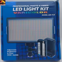 نور ثابت PROFESSIONAL LED-416 LED LIGHT به همراه باطری وشارژر
