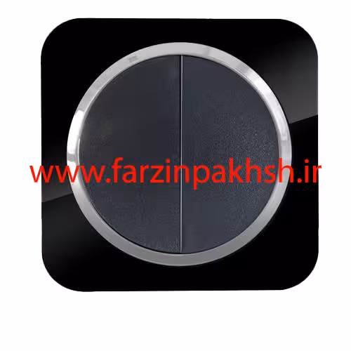 کلید دو پل توکار دلند مدل آدا پلکسی قاب مشکی