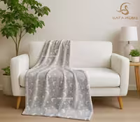 پتو دونفره شبنما مدل ماه و ستاره رنگبندی