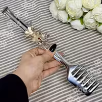 انبر سالاد استیل شنگیا پروانه سیلور sk77