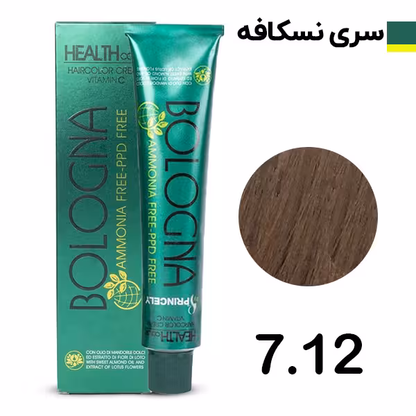 رنگ مو بدون آمونیاک بلونیا سری نسکافه ای بلوند نسکافه ای شماره712 Bologna