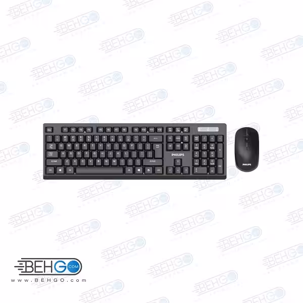 کیبورد و ماوس بی سیم فیلیپس مدل Philips C354 Wireless Keyboard And Mouse Combo Business Home 2.4G C354