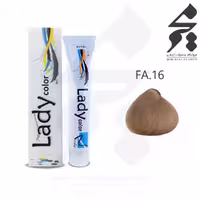 رنگ مو لیدی کالر Lady color شماره FA.16 حجم 100 میلی لیتر رنگ یخی سوئدی