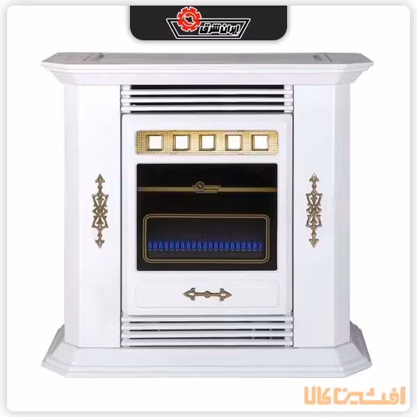 بخاری دودکش دار ایران شرق مدل 22000 (بنیامین CH220) طرح مدرن سفید