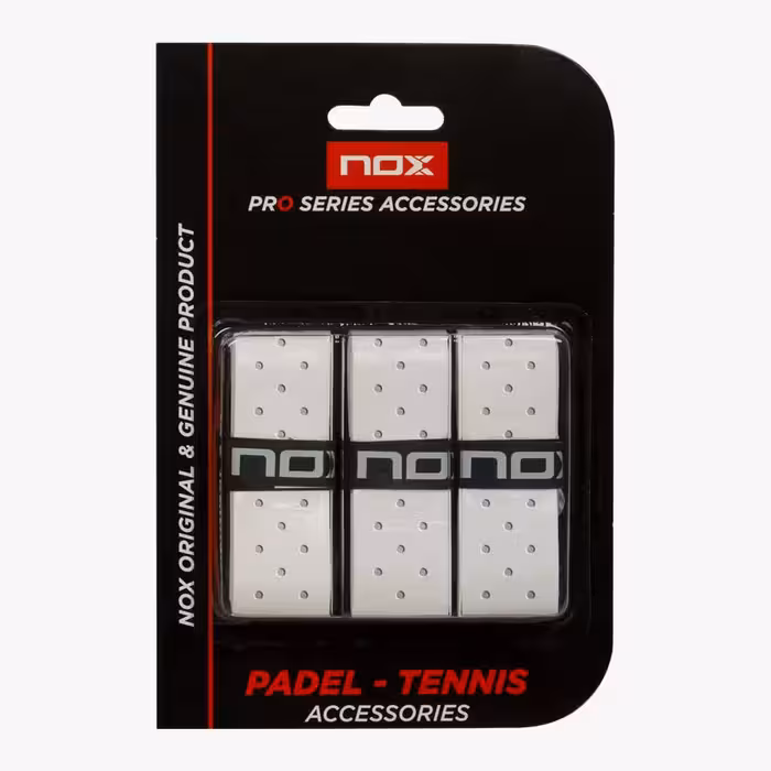 BLISTER OVERGRIPS PRO 3 UNIT WHITE PERFORATED