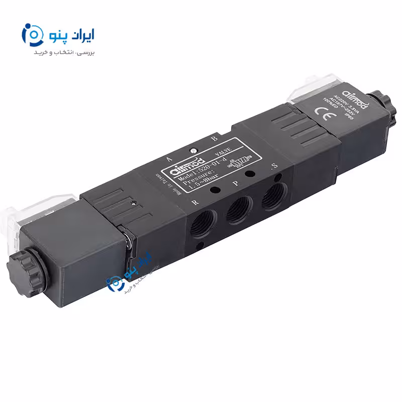 شیر برقی 5/2 سایز 1/8 دو بوبین ایرمد airmod | مدل 520-01-D