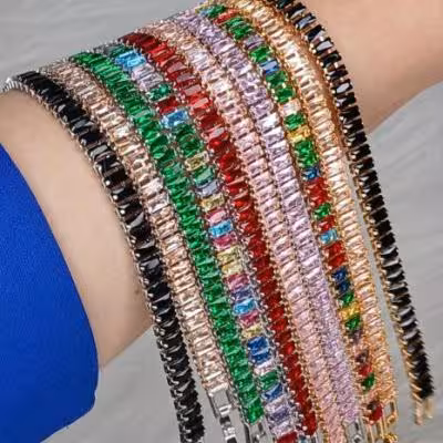 دستبند تنیسی نگین دار