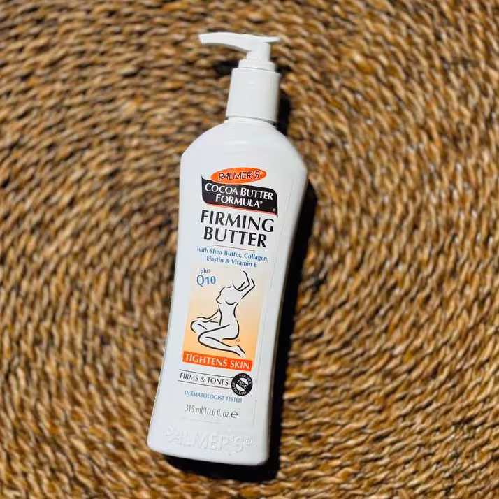 کره بدن کاکائو ضدچروک و سفت کننده بدن Q10 پالمرز 315 میل اورجینال Palmers Cocoa Butter Formula Firming Butter Lotion