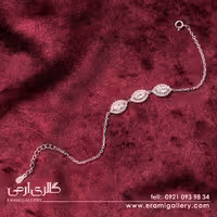 دستبند نقره طرح جواهر ES_4259