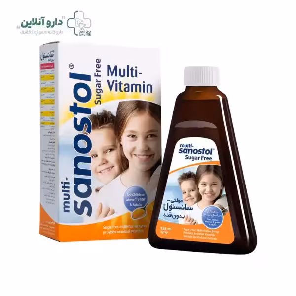 شربت مولتی سانستول بدون قند Sanostol حجم 155 میلی‌لیتر