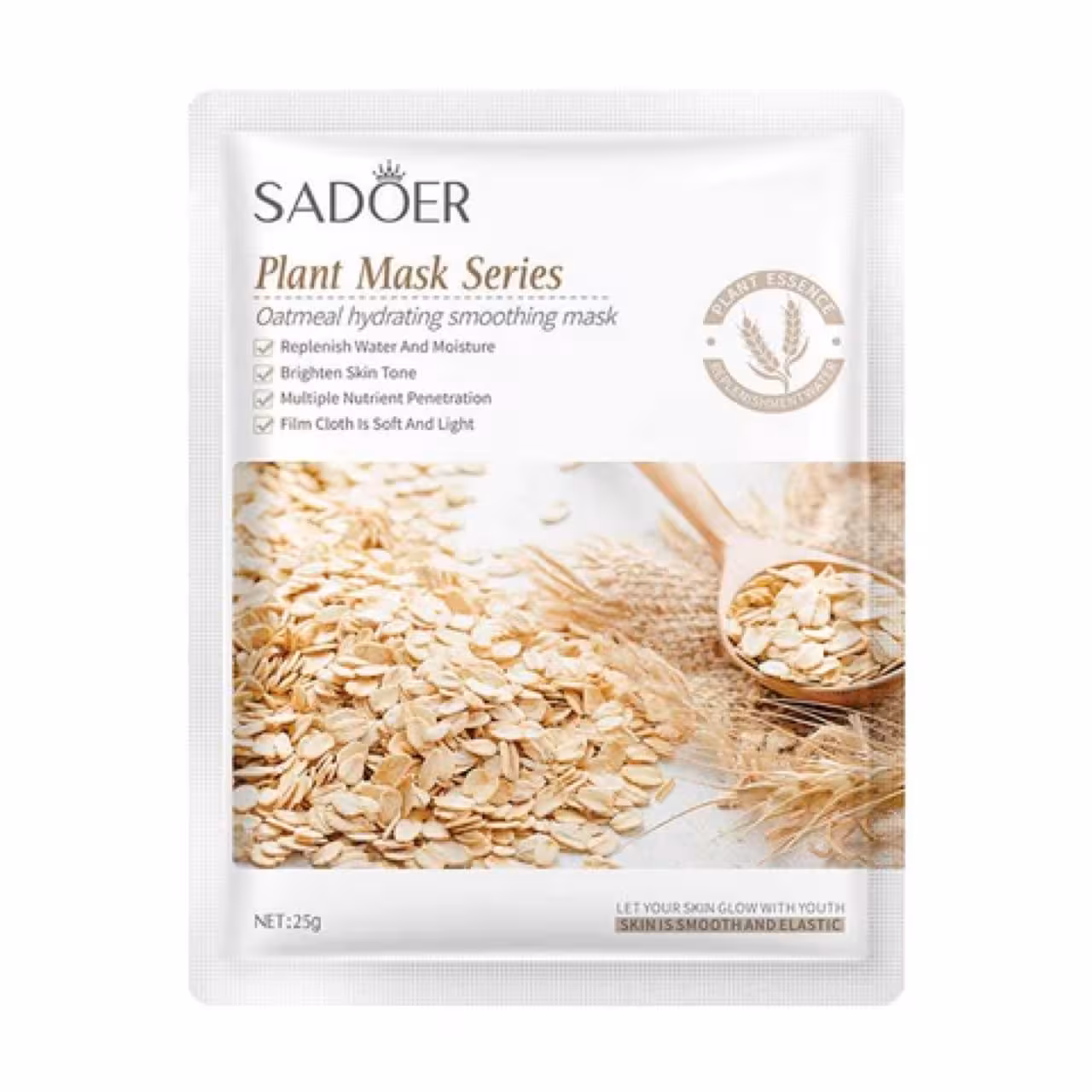 ماسک صورت ورقه‌ای جو دوسر Oatmeal سادور SADOER