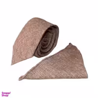 ست کراوات و دستمال جیب مردانه آیکت مدل ریزبافت کد g1
