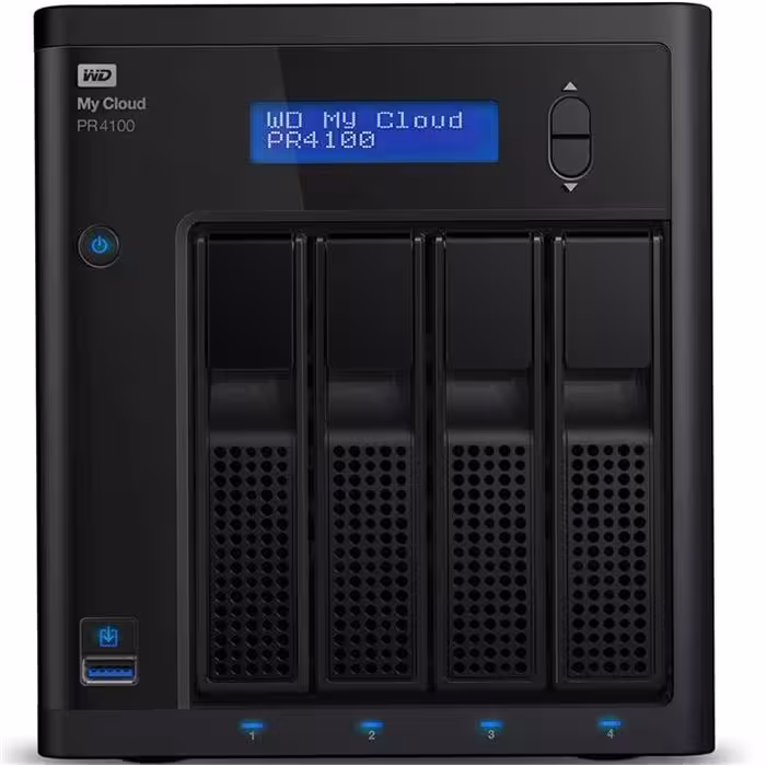 ذخیره ساز تحت شبکه وسترن دیجیتال مدل WD My Cloud PR4100 WDBNFA0160KBK 4-Bay ظرفیت 16 ترابایت