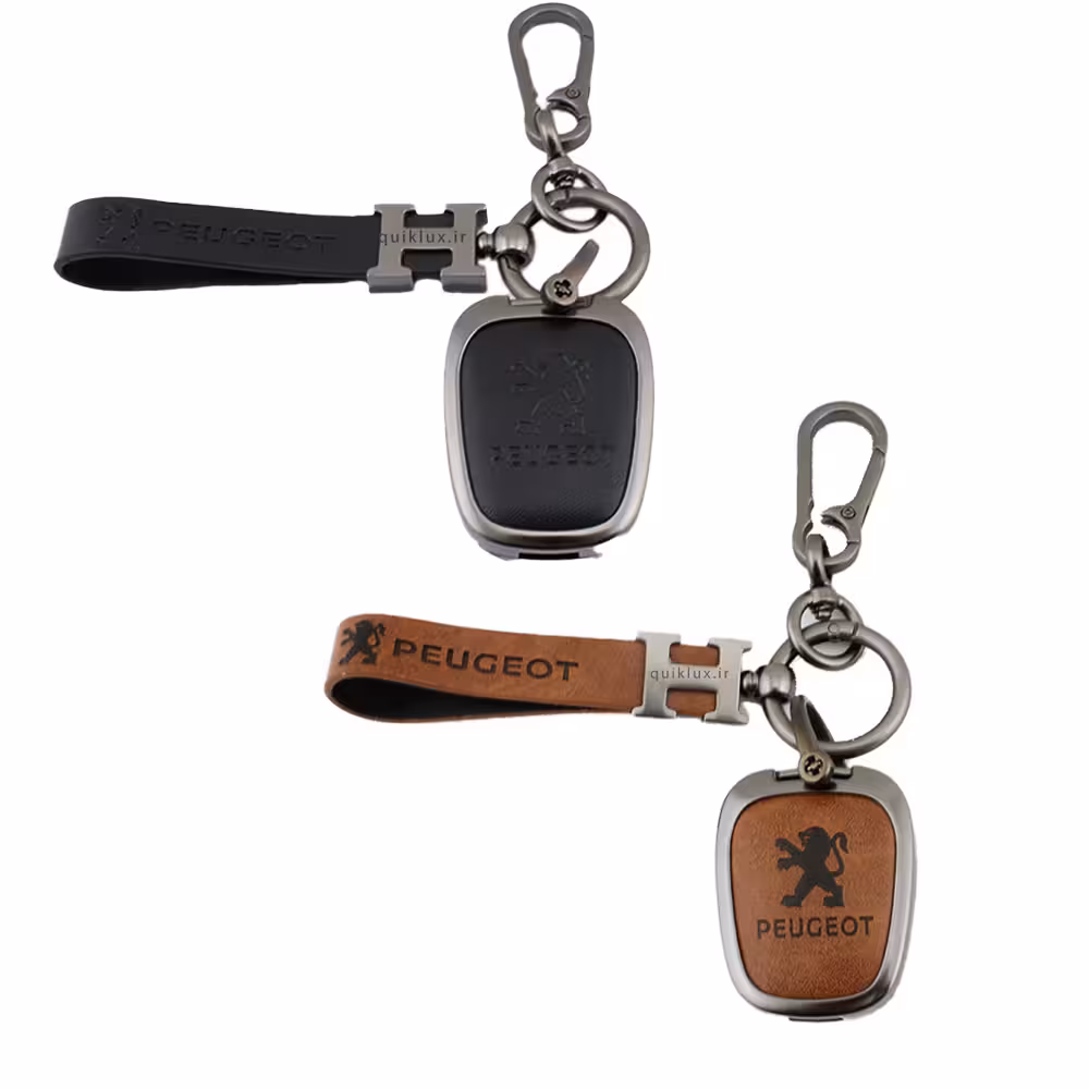 کاور سوییچ فلزي چرمی لاکچری PEUGEOT