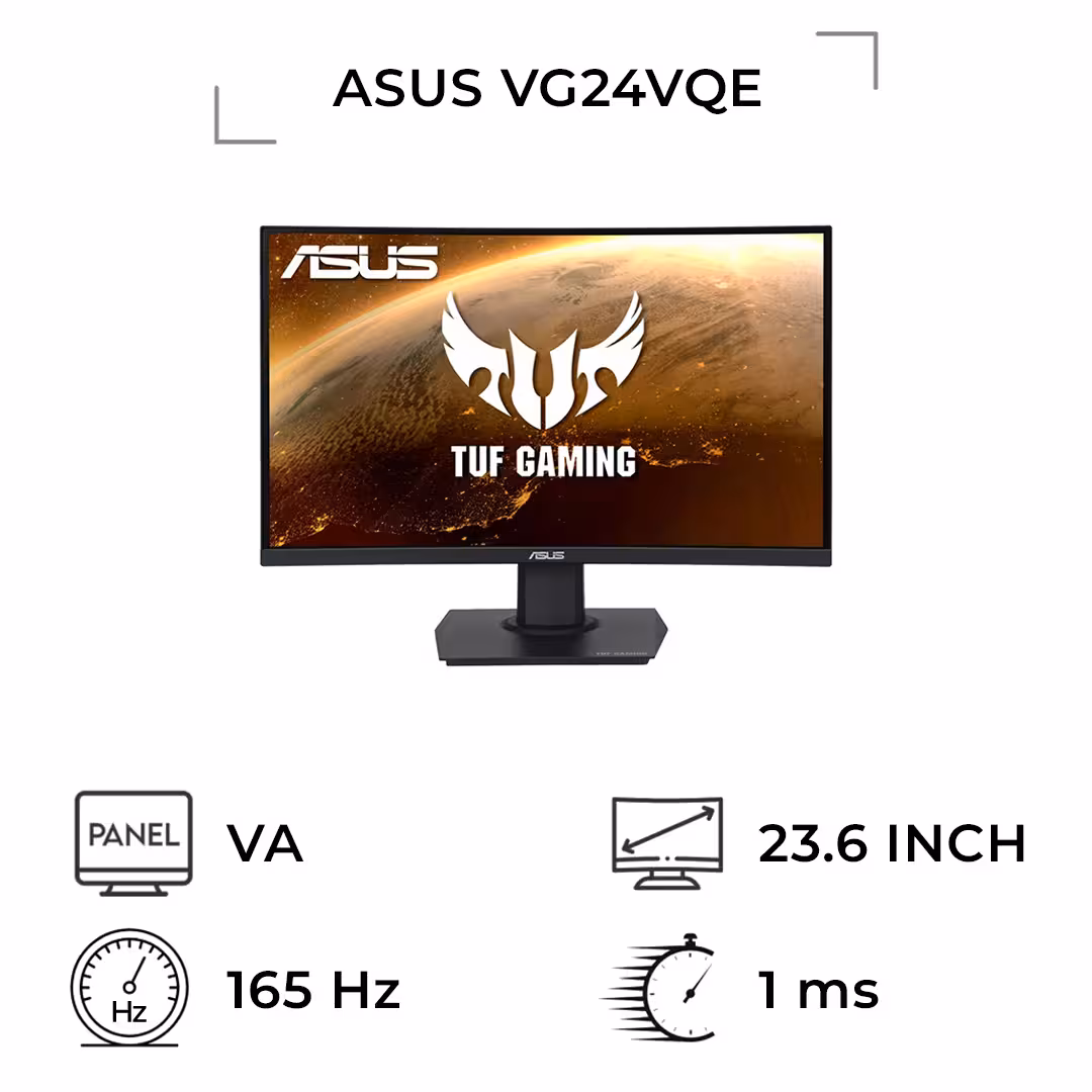 مانیتور گیمینگ ایسوس 24 اینچ مدل VG24VQE