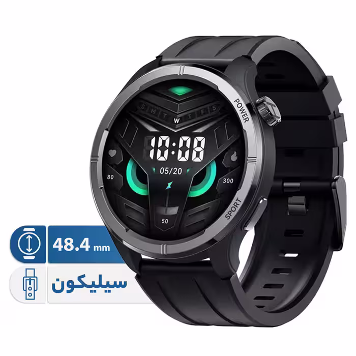 ساعت هوشمند 48.4 میلیمتری هایلو مدل Solar Neo با بند سیلیکونی | کالا مکس