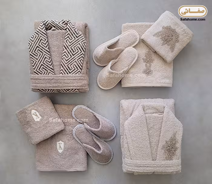 سرویس حوله عروس و داماد نسکافه ای