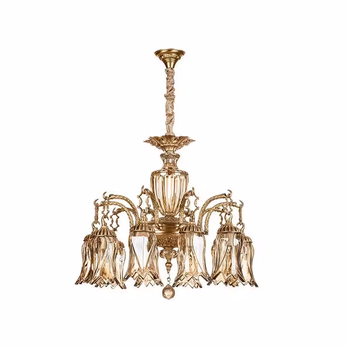 لوستر چشمه نور ۱۰ شعله کد C2776