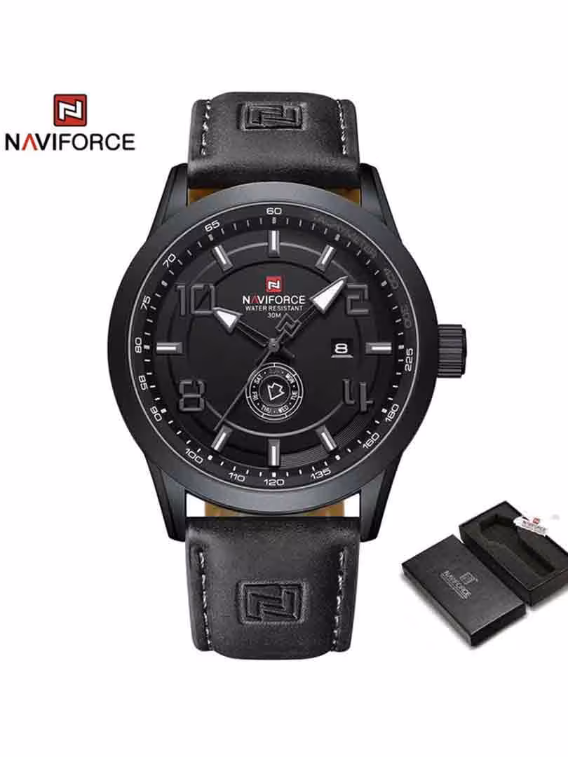 ساعت مچی عقربه ای مردانه نیوی فورس Naviforce NF 9229 B/GY/GY