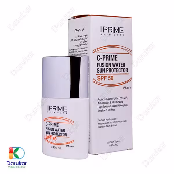 فلوئید ضد آفتاب ویتامین سی پریم SPF50 حجم 40 میلی لیتر