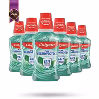 6 عدد دهان‌ شوی کلگیت Colgate مدل ضد پلاک با طعم نعناع ملایم Plax Fresh & Protect Soft Mint حجم 250 میلی لیتر (اورجینال)
