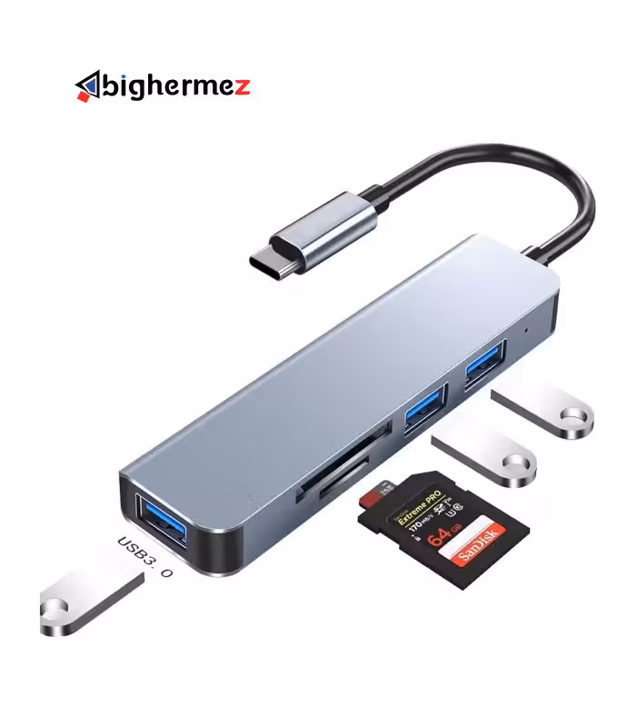 هاب 6 پورت USB31 تایپ سی پی نت مدل T-3625